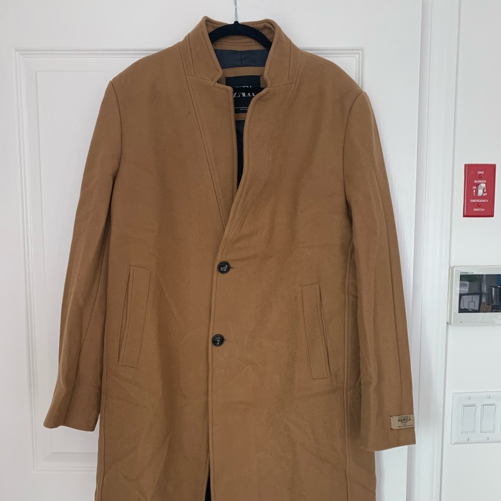 Zara Camel Long Jacket